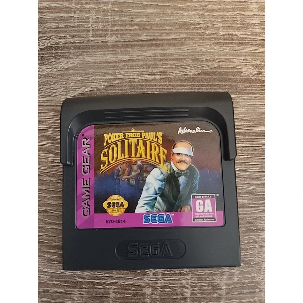 USED SEGA POKER FACE GAME GEAR WITH CASE‎ & INSTRUCTION MANUAL